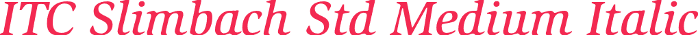 ITC Slimbach Std Medium Italic